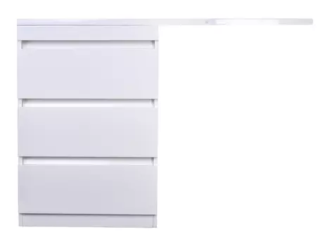 Тумба с раковиной Style Line Даллас 120 (3 ящ.) Люкс Plus напольная, белая