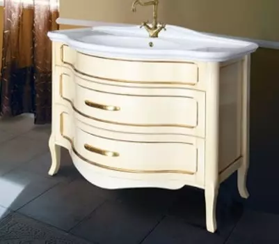 Тумба с раковиной Bagno Piu Raffaello 110 Венецианская патина с золотом