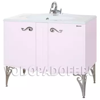 Тумба с раковиной Bellezza Эстель 100, розовый