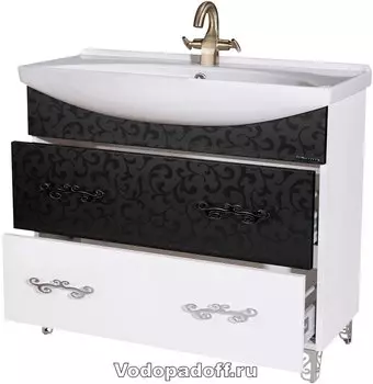 Тумба с раковиной Bellezza Маргарита 85, черный