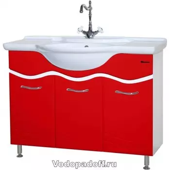 Тумба с раковиной Bellezza Мари 105, красный