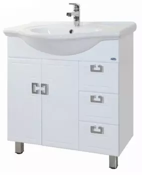 Тумба с раковиной Bellezza Миа 75 с 3 ящиками