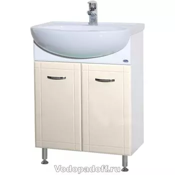 Тумба с раковиной Bellezza Уют 60 прямая, бежевый