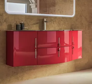Тумба с раковиной Cezares Sting 138 Rosso