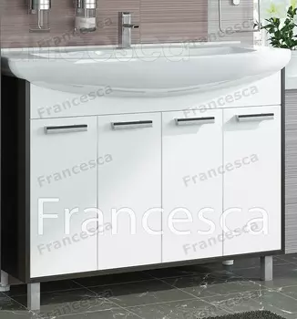 Тумба с раковиной Francesca Eco 105 белый-венге
