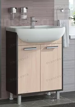 Тумба с раковиной Francesca Eco 60 дуб/венге (2 дв. ум. Уют 60)