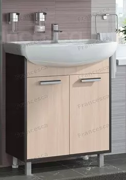 Тумба с раковиной Francesca Eco 70 дуб/венге (2 дв. ум Балтика 70)