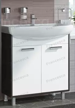 Тумба с раковиной Francesca Eco 80 венге/белый (2 дв. ум. Балтика 80)