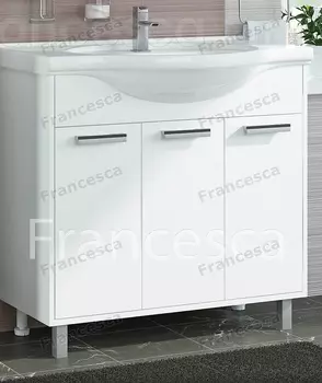 Тумба с раковиной Francesca Eco 85 белый