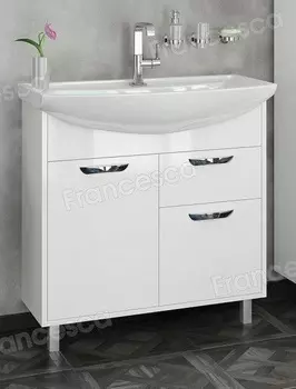Тумба с раковиной Francesca Eco Max 80 белый (1 ящ. ум. Балтика 80)