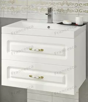 Тумба с раковиной Francesca Империя П 60 белый (2 ящ. ум. Como 60)