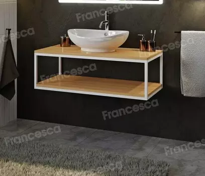 Тумба с раковиной Loft Теннеси 100 (ум. Гамма 56) белая