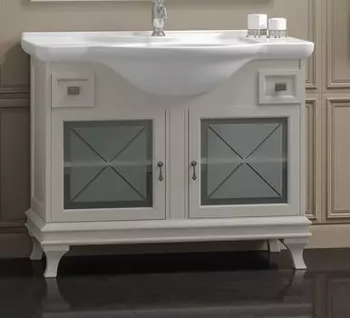 Тумба с раковиной Opadiris Борджи 105 слоновая кость