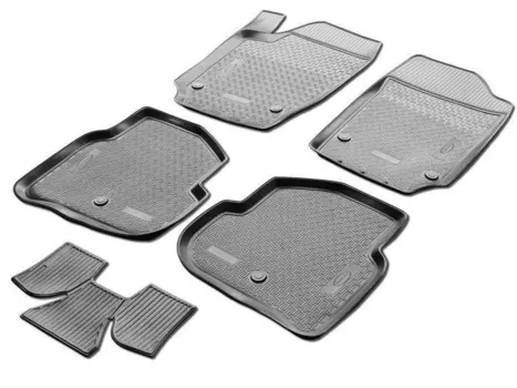 Коврики в салон Rival полиуретан черный 14105001 Nissan Qashqai (2G) 2013-
