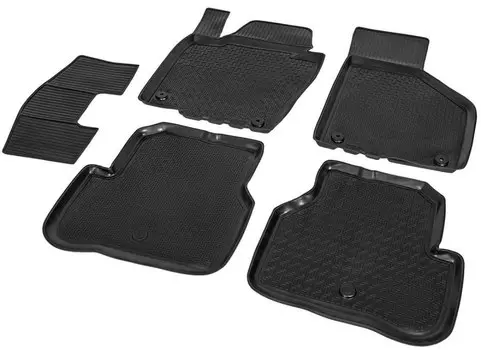 Коврики в салон Rival полиуретан черный 15803001 Volkswagen Passat (7G) B7 2011-