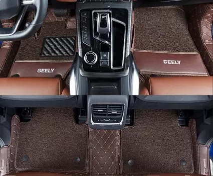 Коврики в салон с текстильными вставками (разные цвета) Tuoyi TYI00101 для Geely Atlas Pro (Атлас Про) 2021