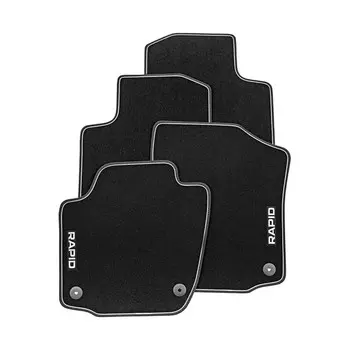 Коврики в салон Skoda Велюр черный 5JB061404D Skoda Rapid (2G) 2020-