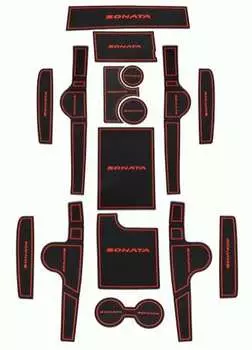 Коврики в салонные ниши, красные You Qiang QNG00222 для Hyundai Sonata (8G) DN8 2020-