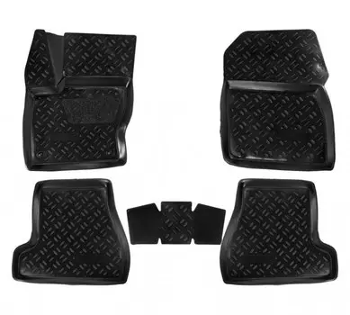 Ковры в салон (3D с подпятником) (черный) Airline ACMPS29 для Ford Focus (3G) 2011-