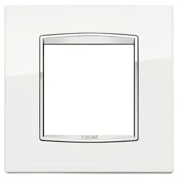 20642.C01 Рамка Eikon Chrome Classica Арктический белый 2 модуля Vimar