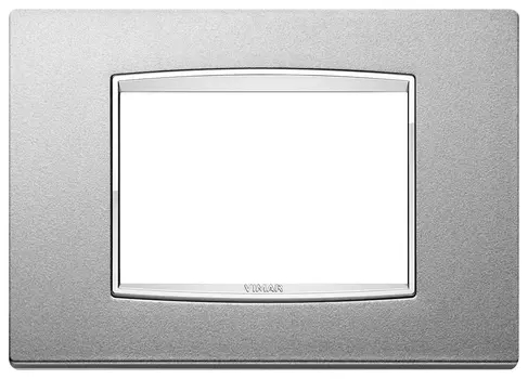 20653.C13 Рамка Eikon Chrome Classica Серебро матовое 3-модульная Vimar