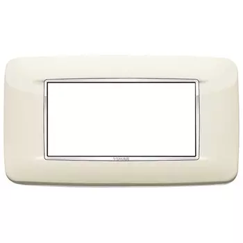 20684.C02 Рамка Eikon Chrome Round Античный белый 4 модуля Vimar
