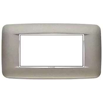20684.C14 Рамка Eikon Chrome Round Титан матовый 4 модуля Vimar