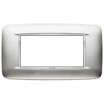 20684.C23 Рамка Eikon Chrome Round Хром сатинированый 4 модуля Vimar