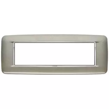 20687.C14 Рамка Eikon Chrome Round Титан матовый 7 модулей Vimar