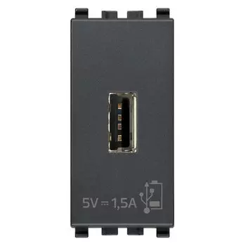20292 Блок питания USB 5V 1,5A 1M серый Vimar