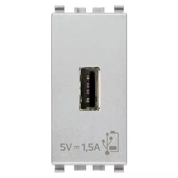 20292.N Блок питания USB 5V 1,5A 1M Next серебро Vimar
