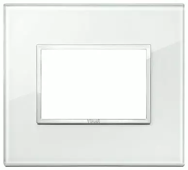 21653.71 Рамка Eikon Evo Белый аква 3-модульная Vimar