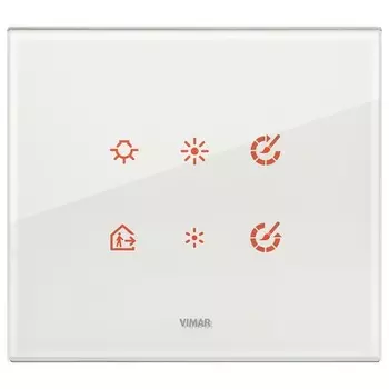 21663.70 Накладка eikon tactil для 3 модулей, белый бриллиант Vimar Eikon Tactil