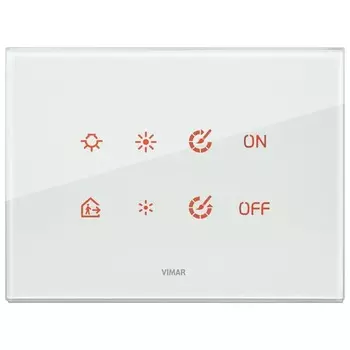 21664.71 Накладка eikon tactil для 4 модулей, аква Vimar Eikon Tactil