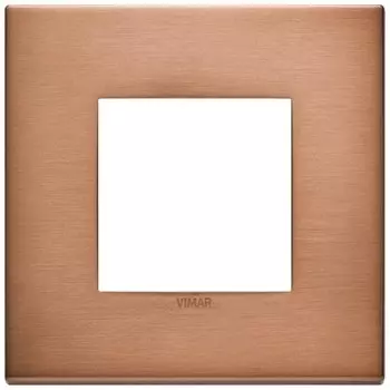 22642.86 Рамка Eikon EXE Медь сатиновая 2-модульная Vimar