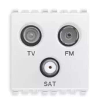 20303.B Розетка tv-fm-sat концевая с 3 выходами, белая Vimar Eikon