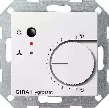 226527 Электронный гигростат белый матовый Белый Gira