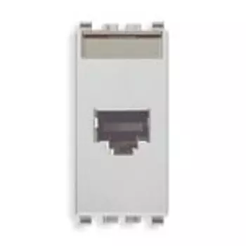 20338.3.N Розетка rj45 cat5e amp toolless utp, серебро матовое Vimar Eikon