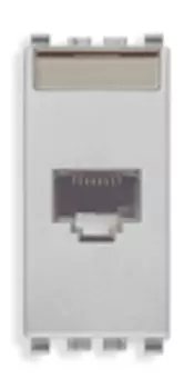 20339.11.N Розетка rj45 netsafe cat5e utp, серебро матовое Vimar Eikon