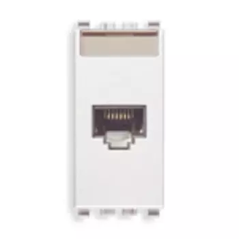 20339.6.B Розетка rj45 netsafe cat6 utp 110 , белая Vimar Eikon
