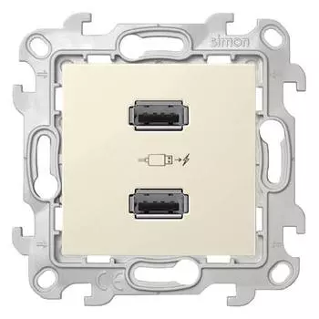 2411096-031 Зарядное устройство розетка 2хUSB, сл кость Simon 24