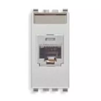 20340.1.N Розетка rj45 panduit cat 5e utp t568a/b, серебро матовое Vimar Eikon