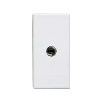 2701092-030 Розетка для подключения разъёма audio mini-jack (3,5мм), винтовое соединение, узкий модуль, Simon 27, бел