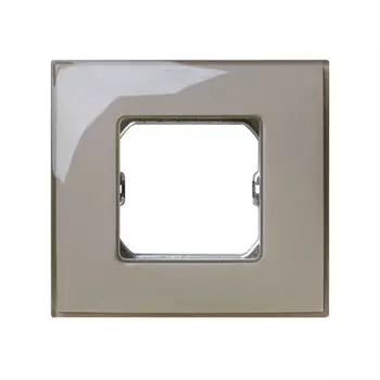 27771-34 Рамка декоративная, 1 пост, (+суппорт), Simon 27 Neos, Глянец, дымчатое стекло