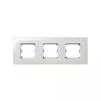 27773-31 Рамка декоративная, 3 поста, (+суппорт), Simon 27 Neos, Глянец, слоновая кость