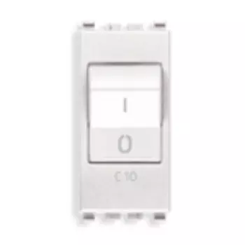 20405.10.B Выключатель термомагнитный 1p+n c10 120-230v , белый Vimar Eikon