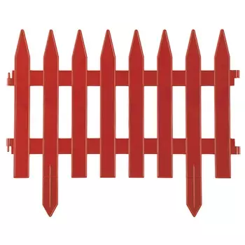 Декоративный забор Grinda Классика 422201-T, 28 х 300 см, терракот, 7 секций