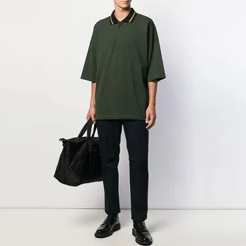 Рубашка поло мужская армейский зеленый Bottega Veneta, зеленый