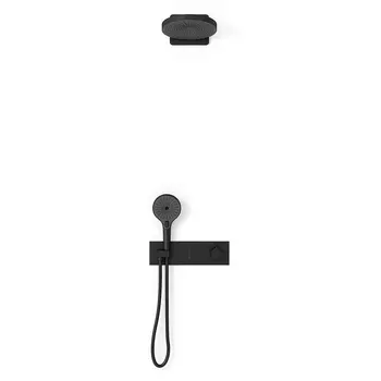 Душевой комплект Vincea Inspire VSFW-422TI1MB, двухрежимный, матовый черный