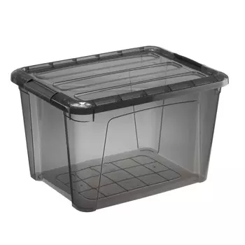 Контейнер для хранения IDEA с замками, 15.5 л, темный